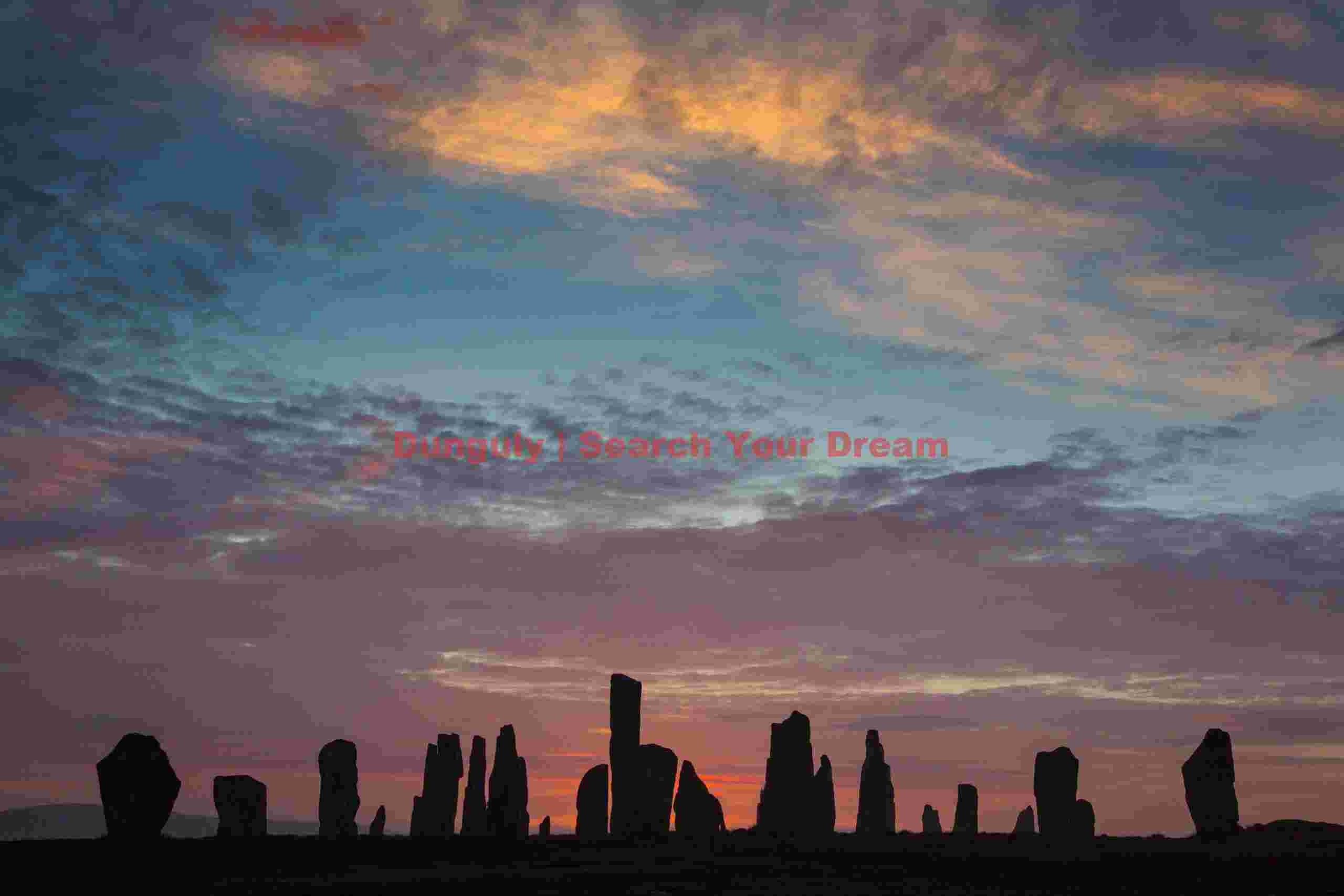 Callanish standing stones, dawn light; Isle of Lewis, Scotland Callanish standing stones, dawn light