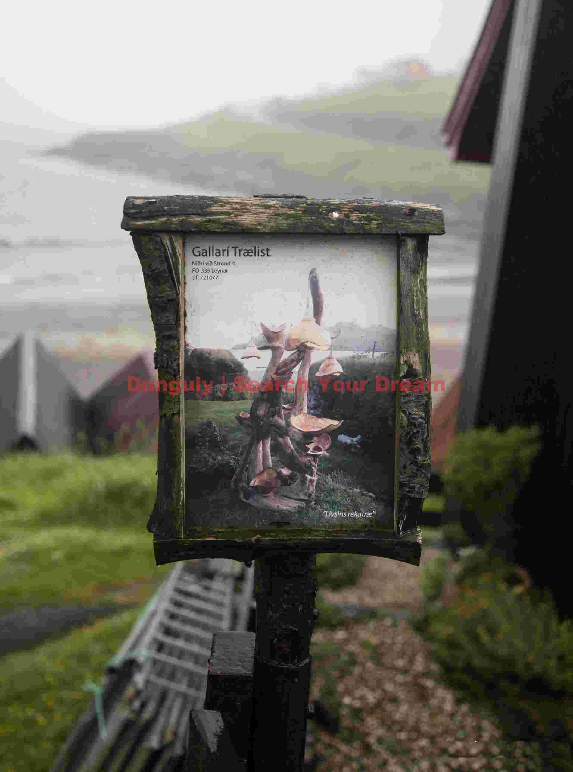 Driftwood sculptor; Bøur, Faroe Islands Driftwood sculptor