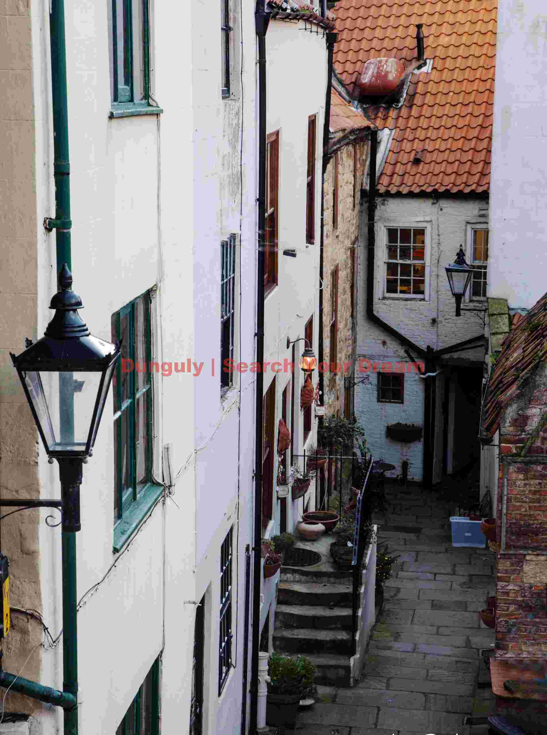 Steep alley; Whitby, Yorkshire Steep alley