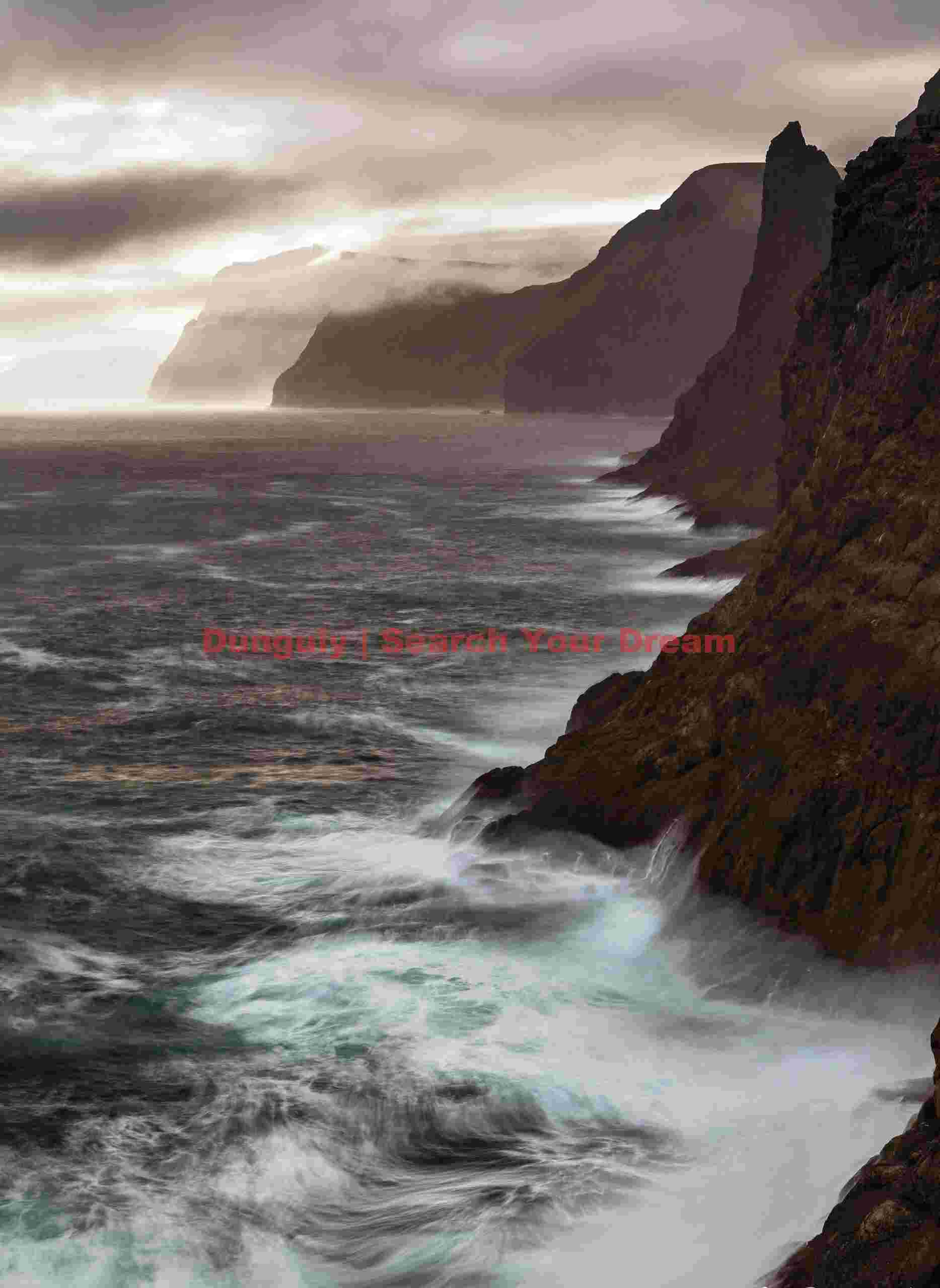 Sunset view from Traelanipa #2; Vagar, Faroe Islands Sunset view from Traelanipa #2
