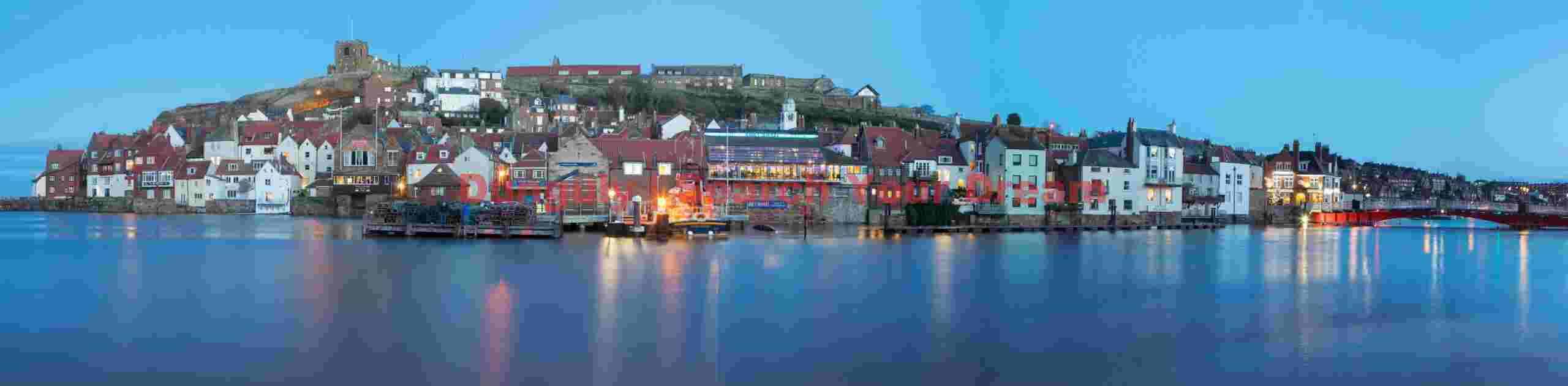 Twilight panorama of Whitby, Yorkshire Twilight panorama of Whitby, Yorkshire