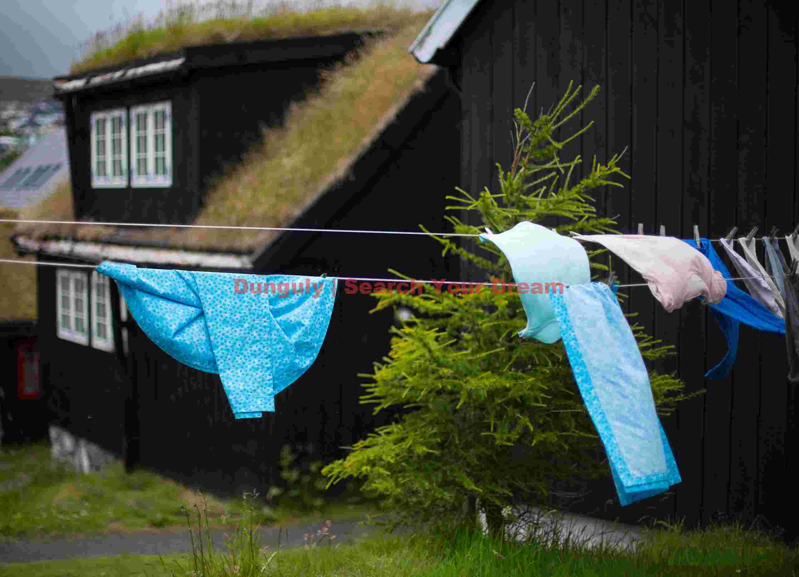 Washing out to dry; Tinganes, Tórshavn, Faroe Islands Washing out to dry