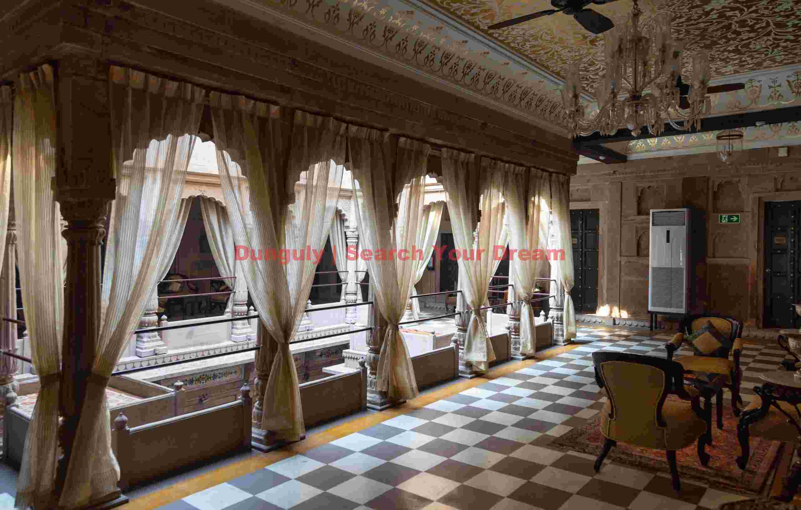 Courtyard gallery - Brijrama Palace; Varanasi Courtyard gallery - Brijrama Palace
