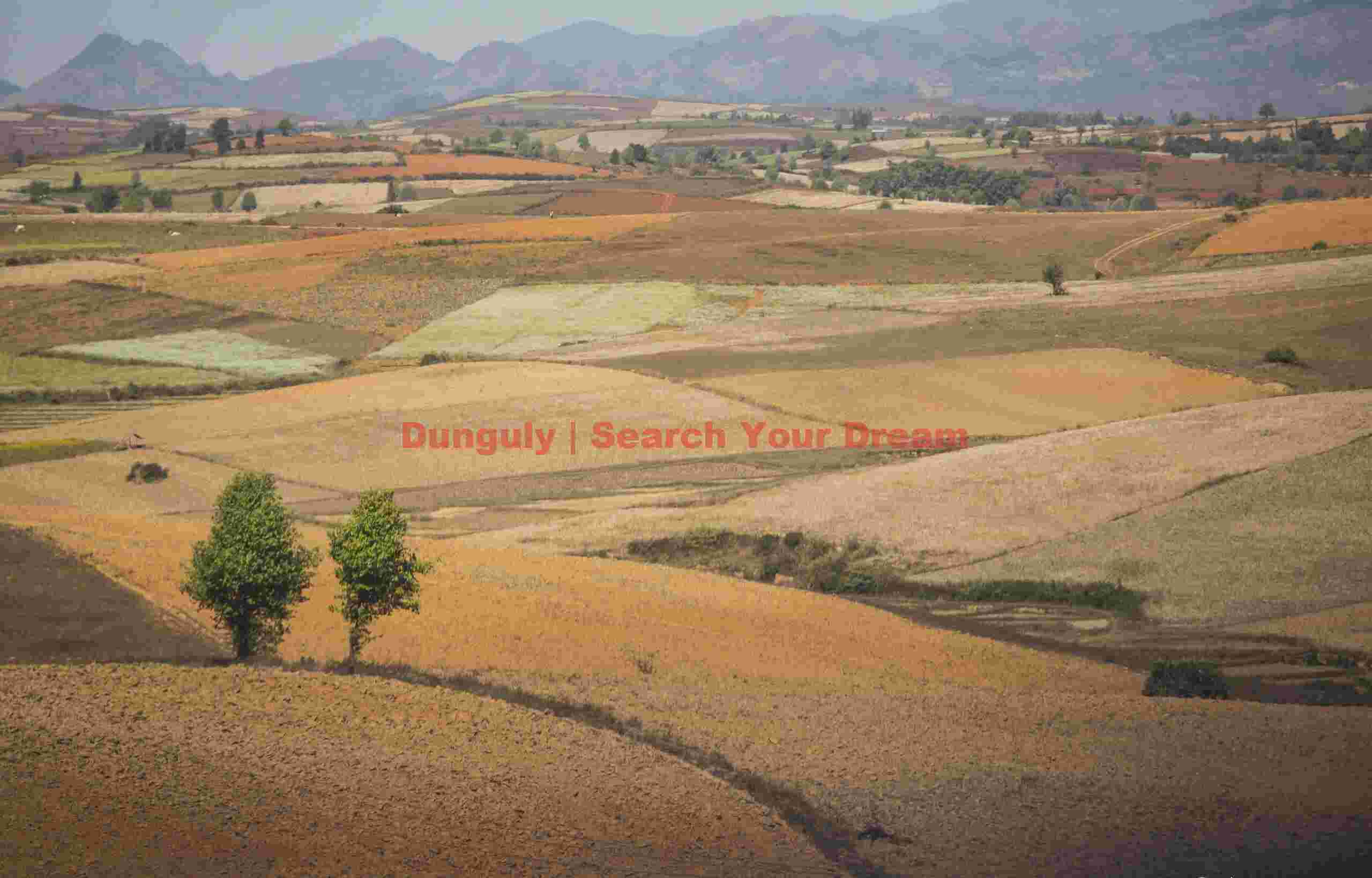 Fields of fertile red soil; Burma road Fields of fertile red soil