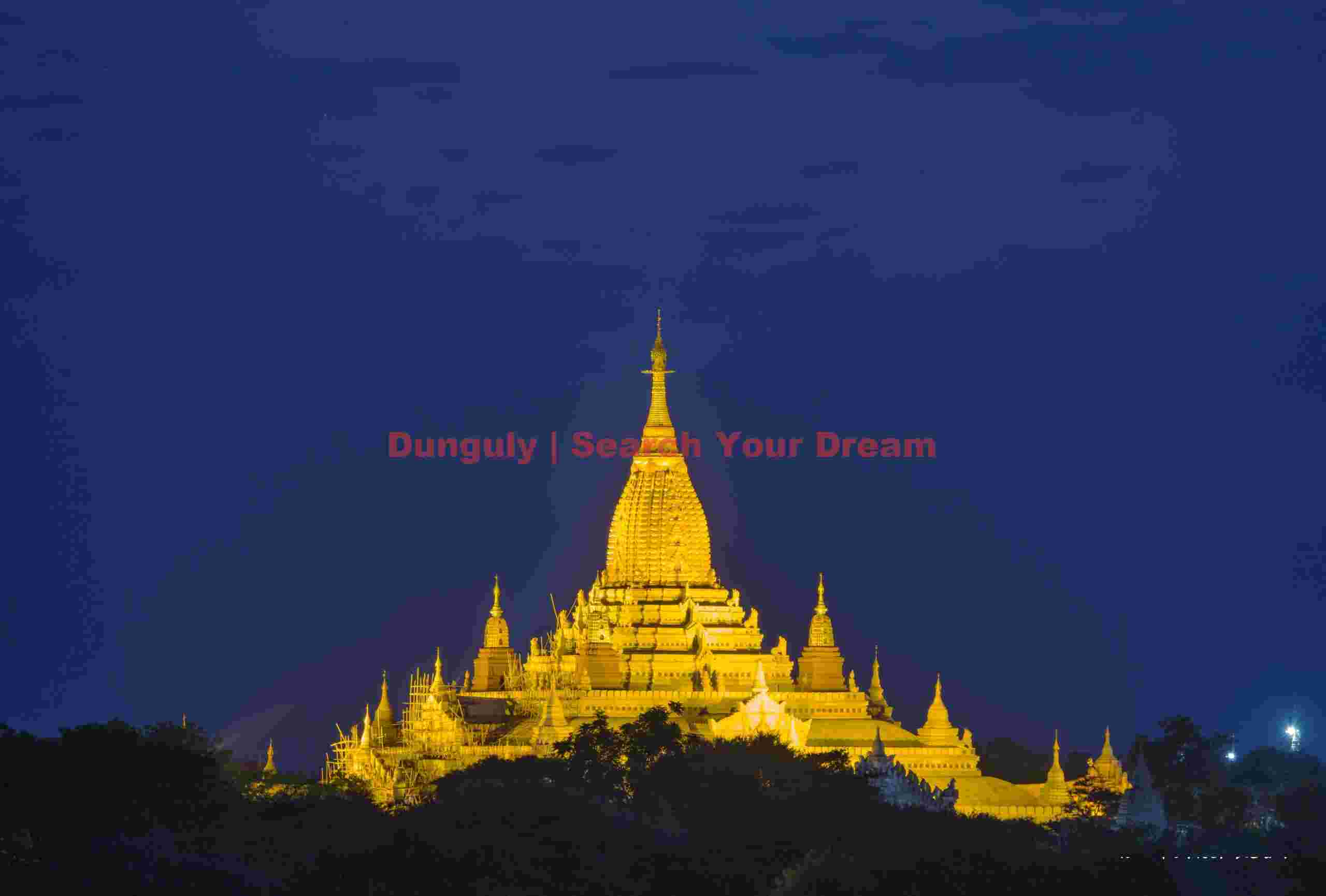 Floodlit pagoda; Burma Floodlit pagoda