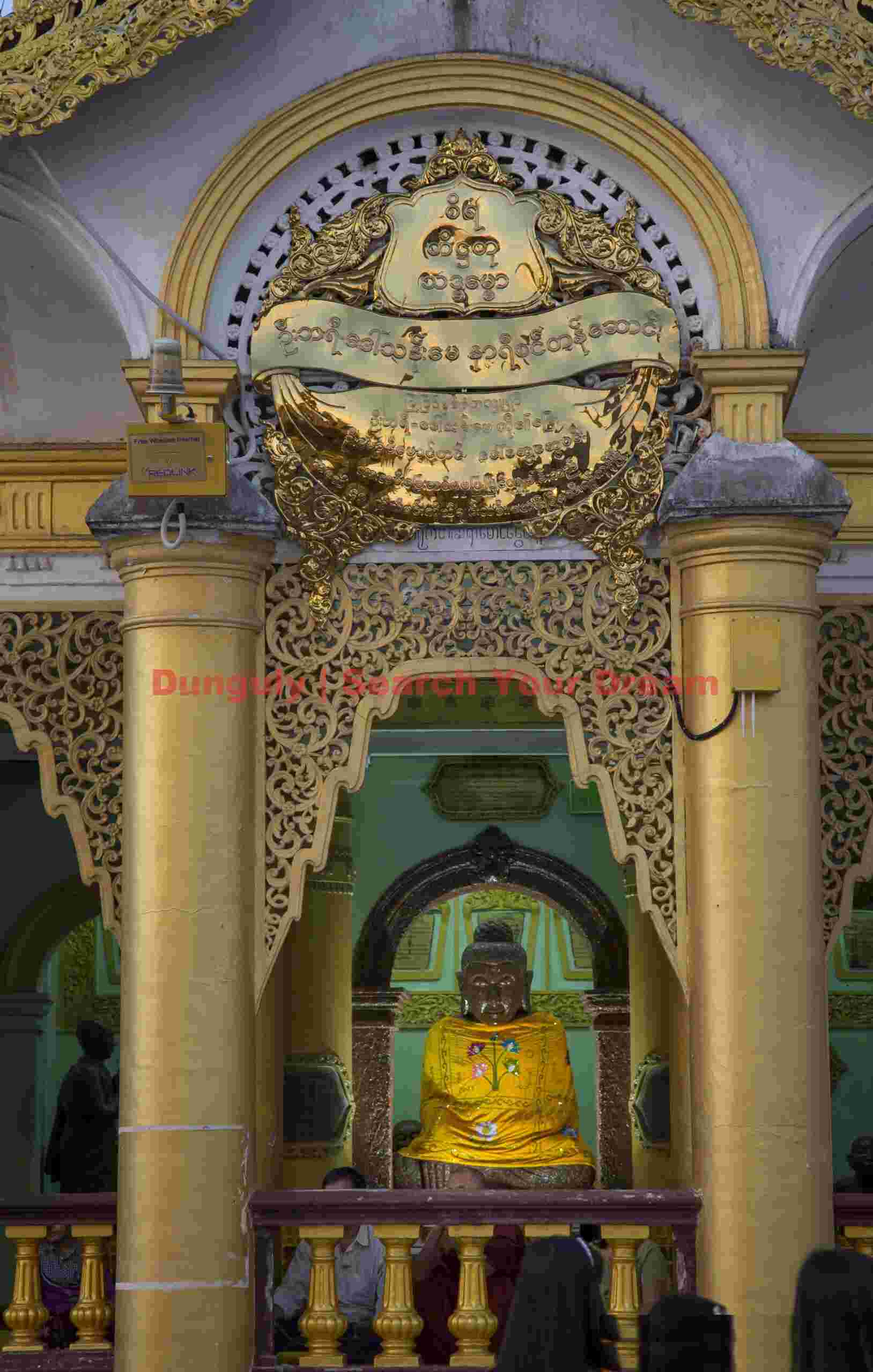 Free wireless internet; Shwedagon Pagoda, Yangon, Burma Free wireless internet