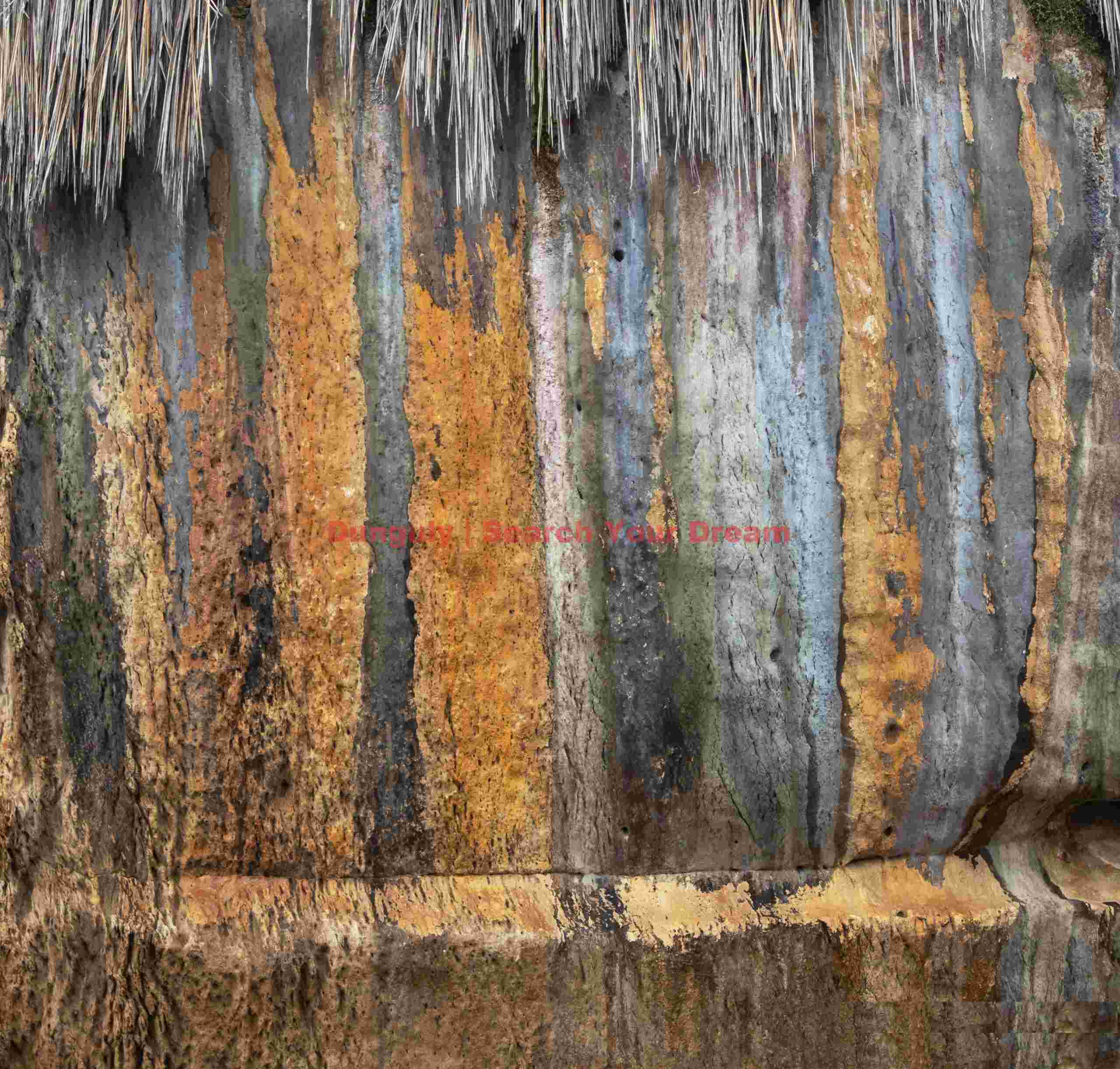 Orange drainage stripes; South Island, New Zealand Orange drainage stripes