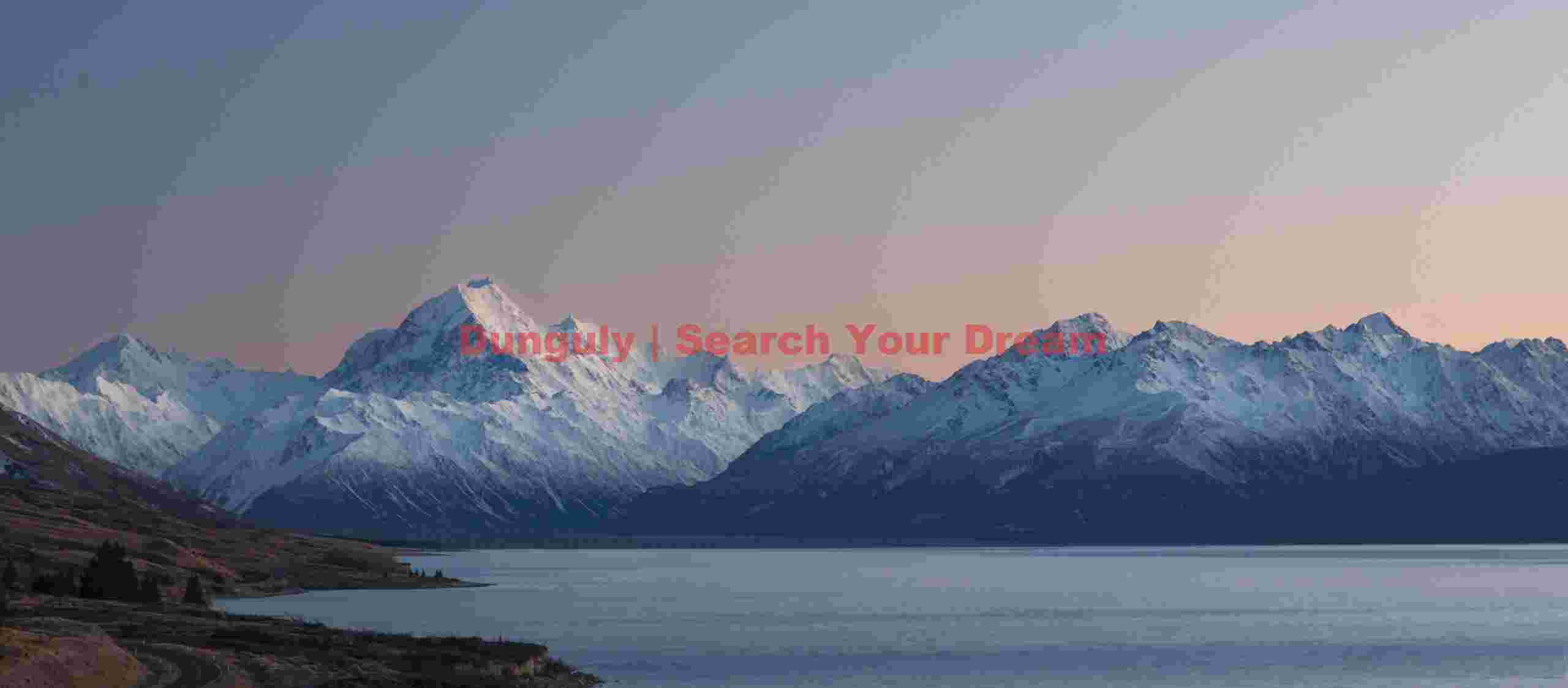 Pastel sunrise light; Mt. Cook and Lake Pukaki, New Zealand Pastel sunrise light