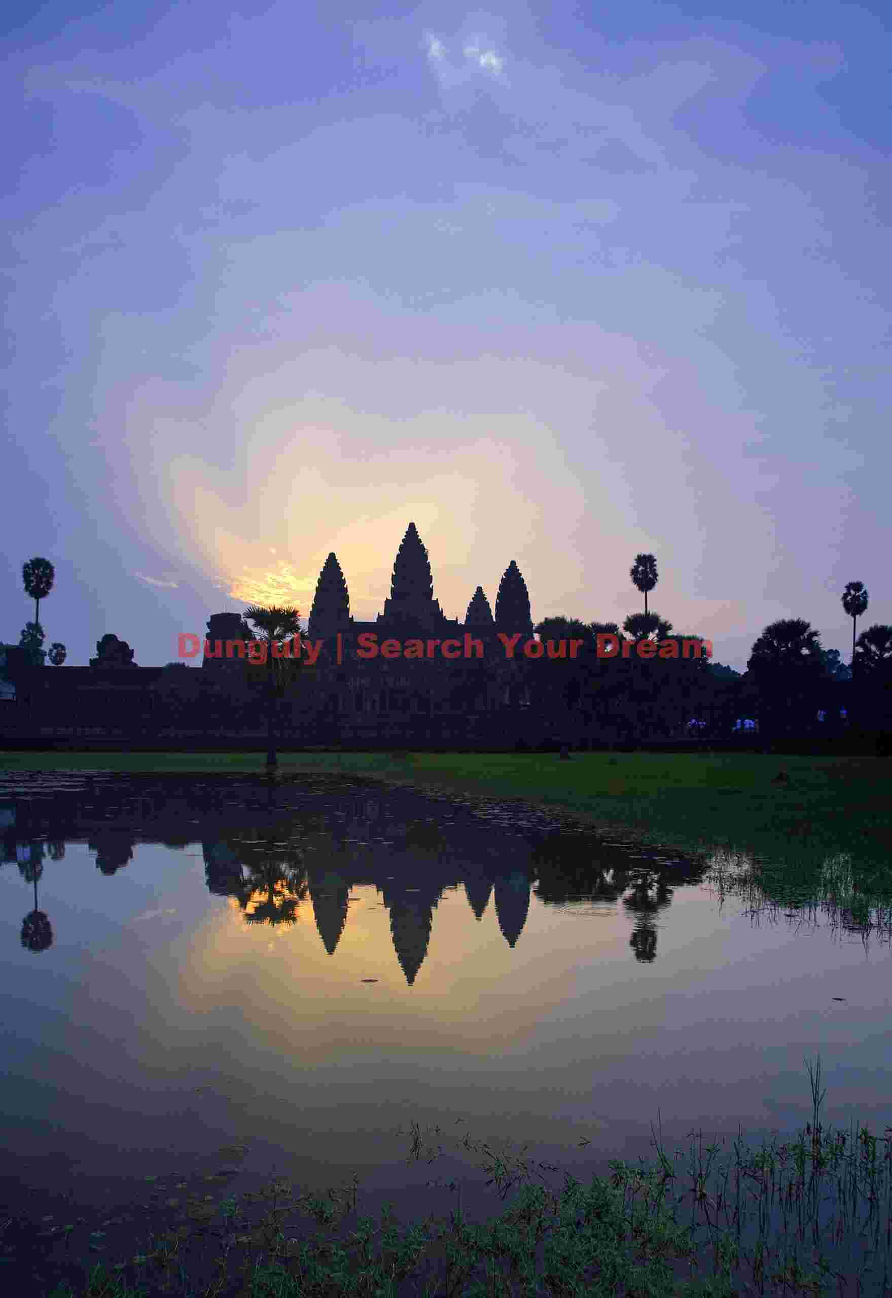 Sunrise, 6-04 am; Angkor Wat, Cambodia Sunrise, 6-04 am