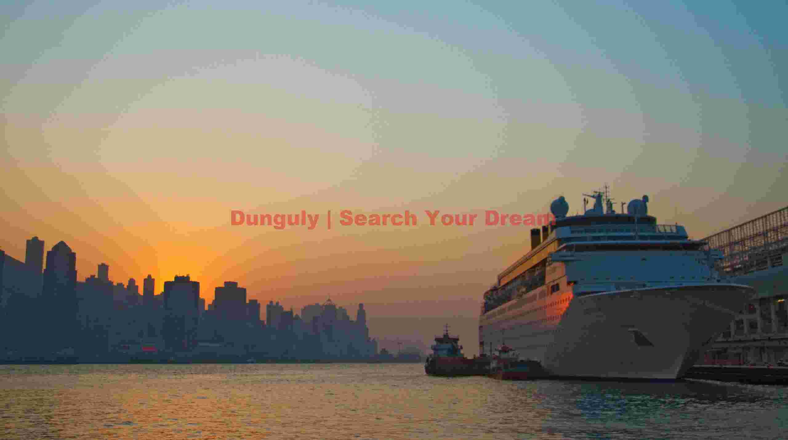 Victoria Harbour sunset and cruise ship Victoria Harbour sunset and cruise ship