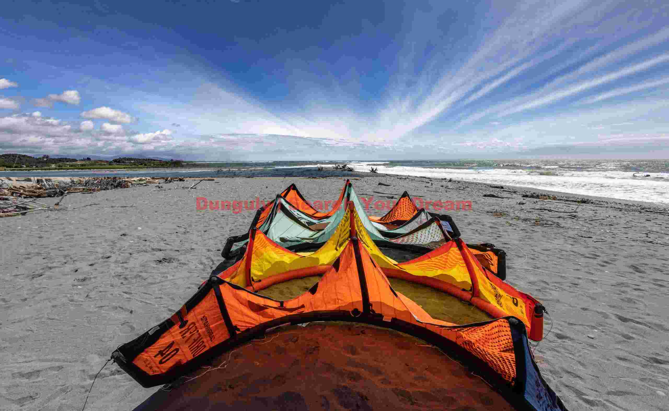 Windsurf kites; South Island, New Zealand Windsurf kites