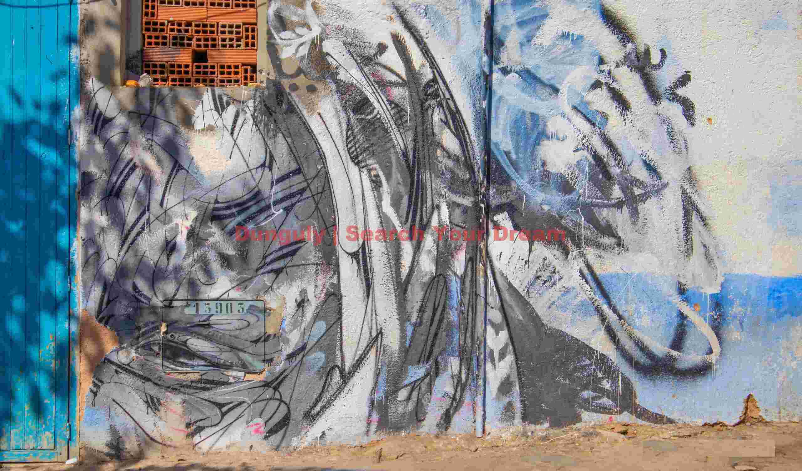 Abstract wall art; Chefchaouen, Morocco Abstract wall art