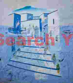 Blue wall art