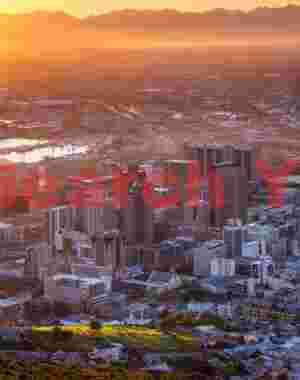 Cape Town back illuminated by rising sun