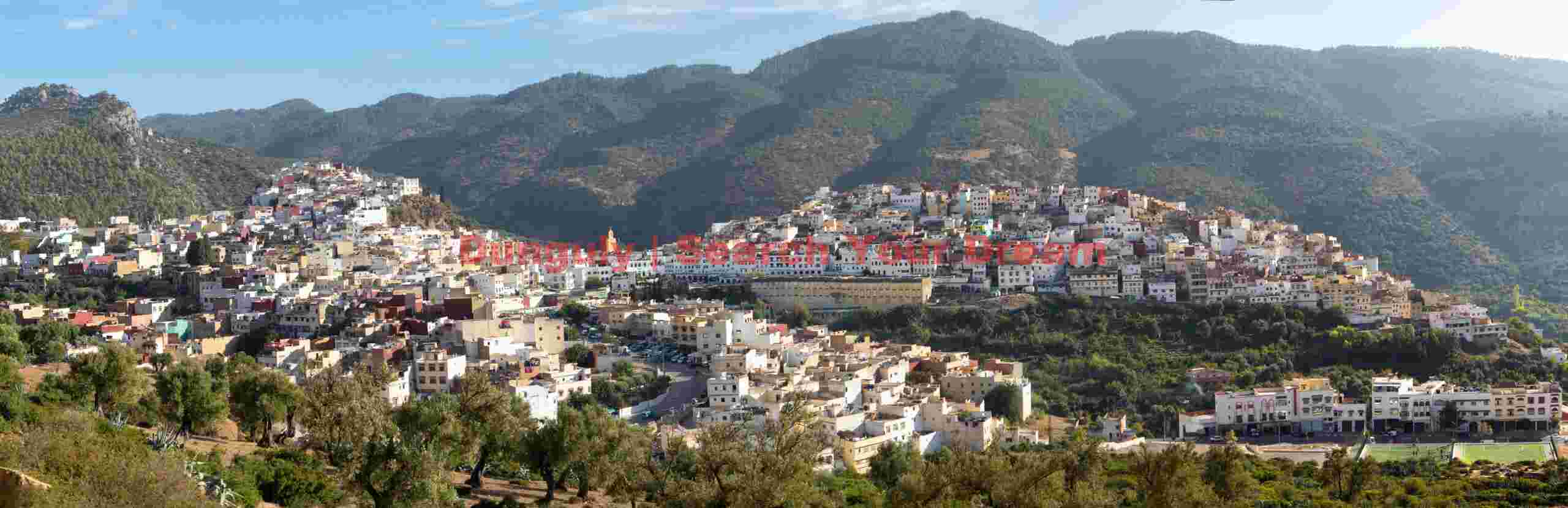 Chefchaouen panorama; Morocco Chefchaouen panorama