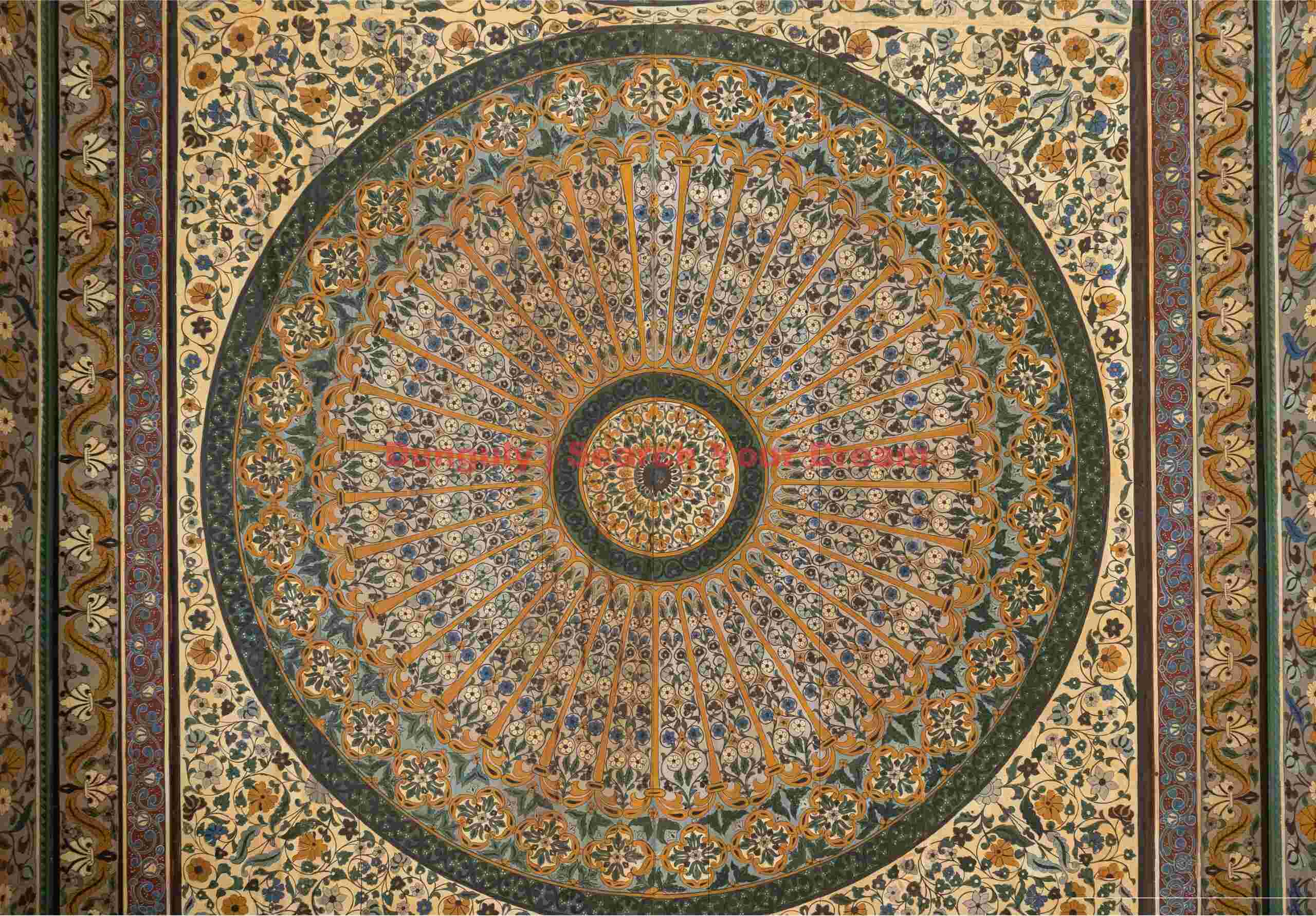 Circular ceiling pattern; Morocco Circular ceiling pattern