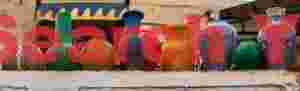 Colored vases