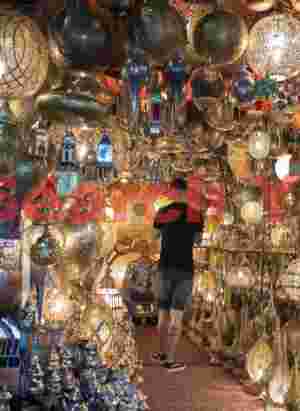 Corridor of lamps