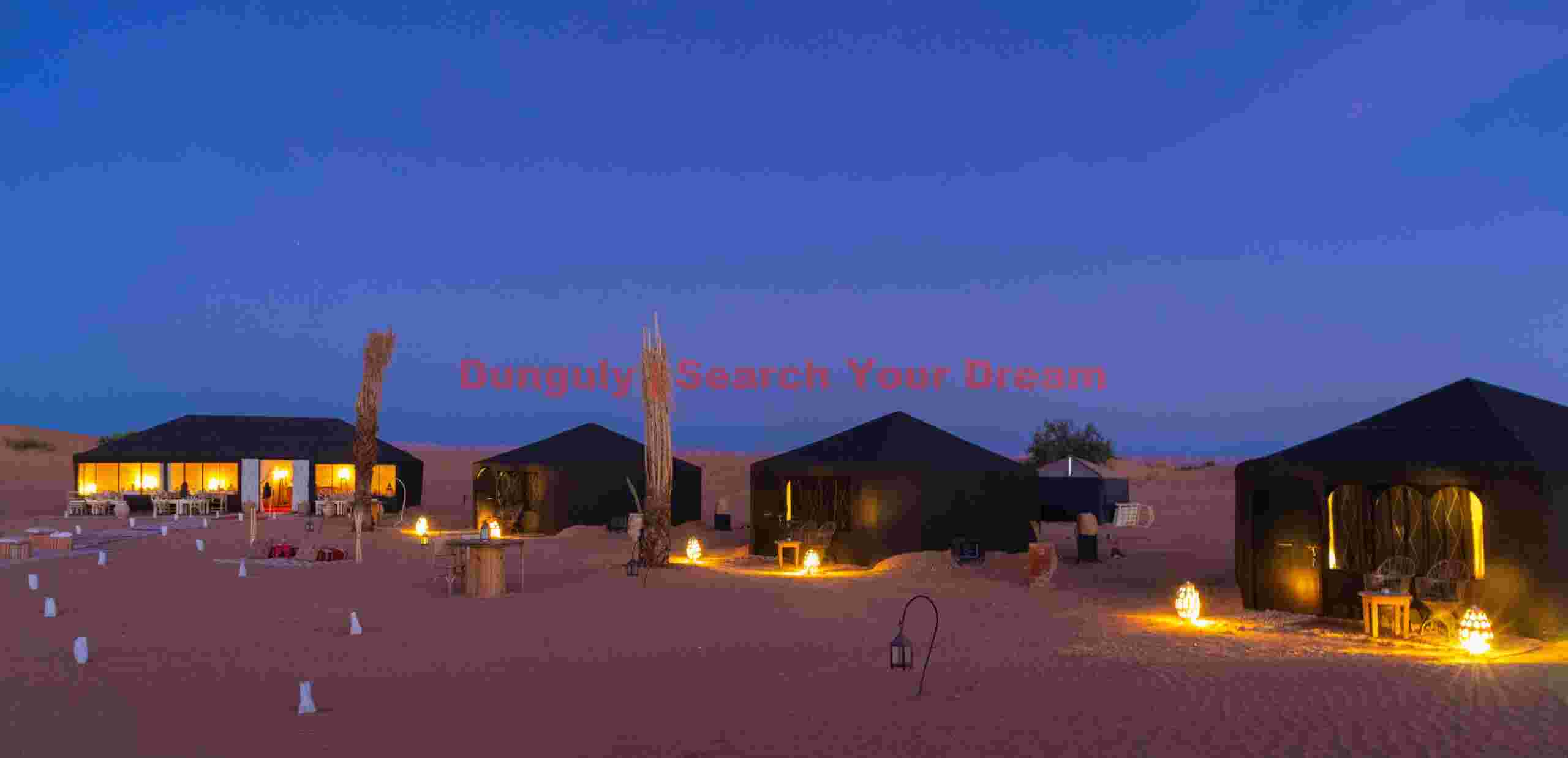 Dining and bedroom tents, Jaimas Madu, Sahara Desert; MoroccoMorocco Dining and bedroom tents, Jaimas Madu, Sahara Desert
