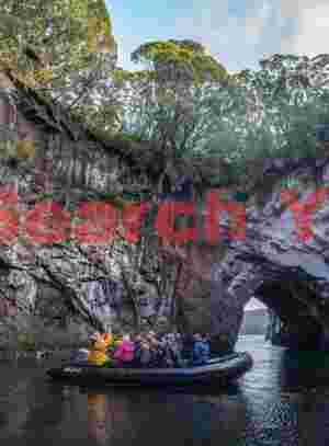 Zodiac cruise in the sea caves