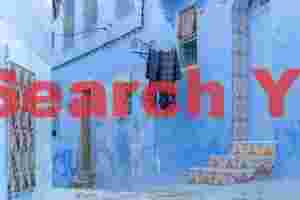 Washing on blue wall