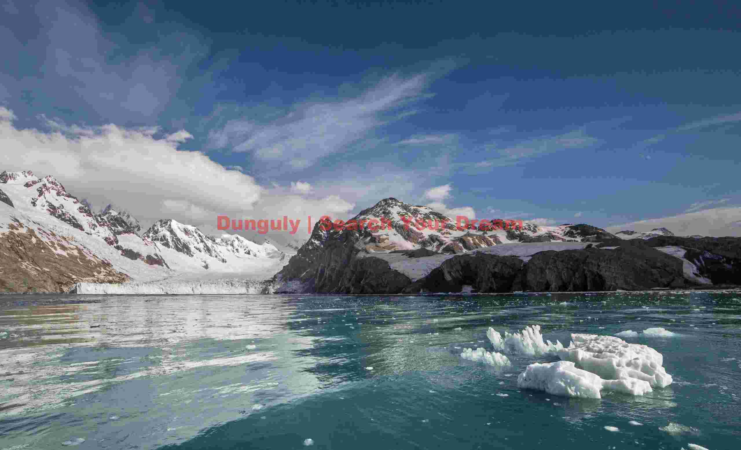 Approaching the present (2015) glacier face; Twitcher Glacier, South Georgia Approaching the present (2015) glacier face