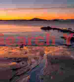 Glorious first dawn light from the beach in front of the farmhouse