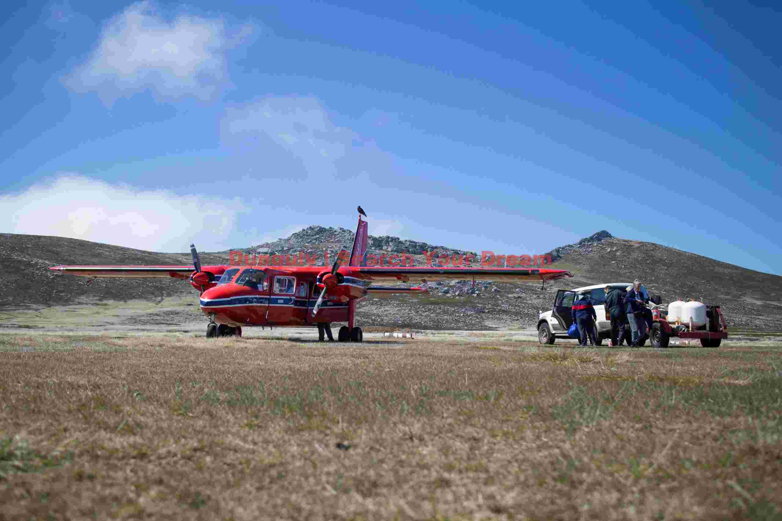 Landing strip at Carcass Island Landing strip at Carcass Island