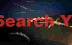 Prion light-trails by ship's searchlight