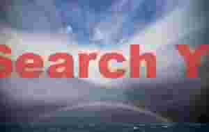 Rainbow below V clouds