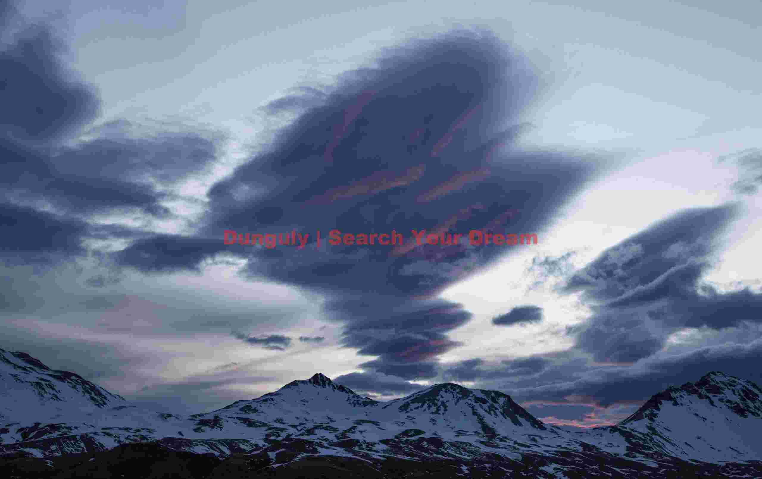 Red ripples in sunset cloud; South Georgia Red ripples in sunset cloud