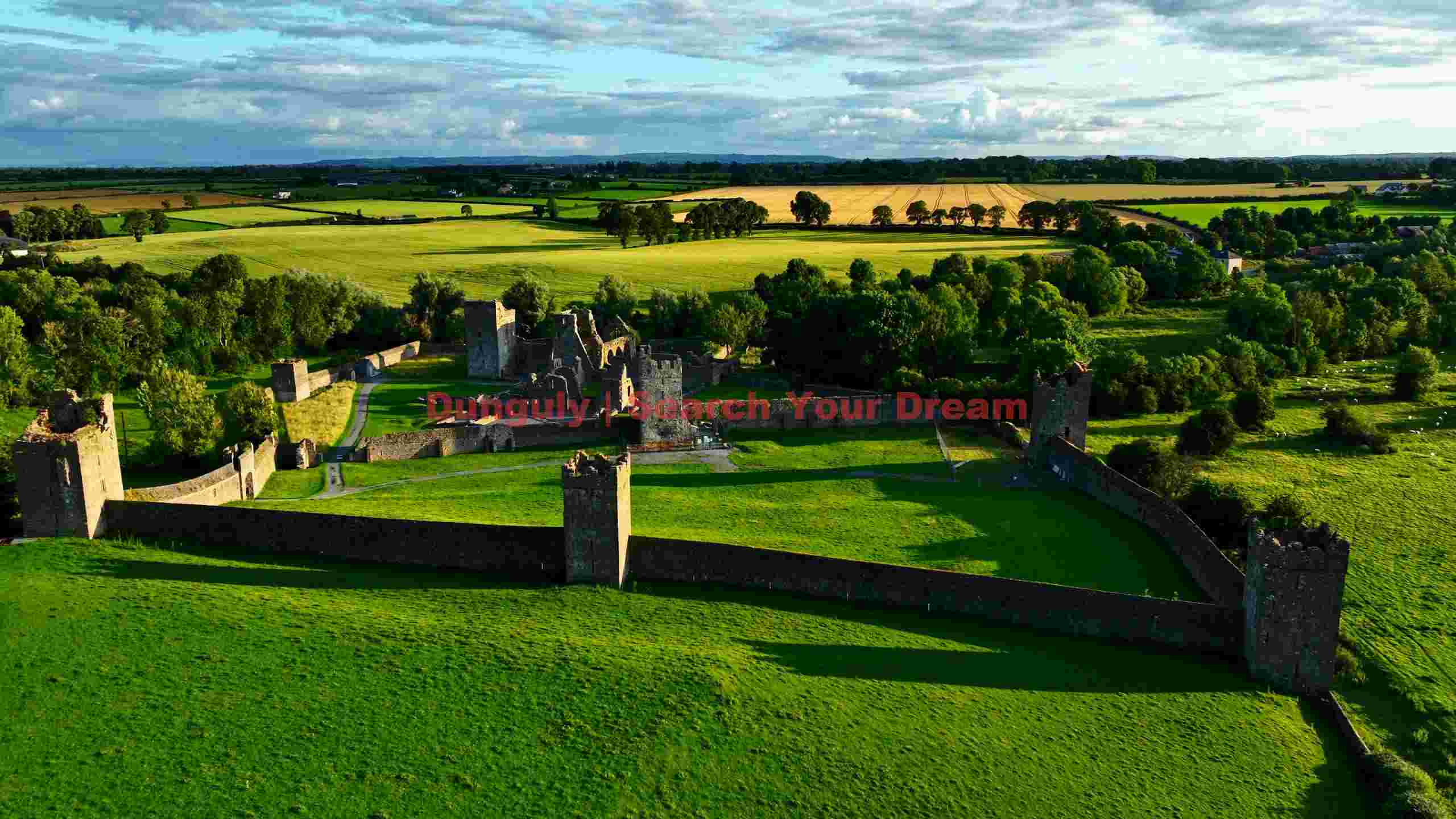ancient irish castle ruins in verdant countryside ancient irish castle ruins in verdant countryside