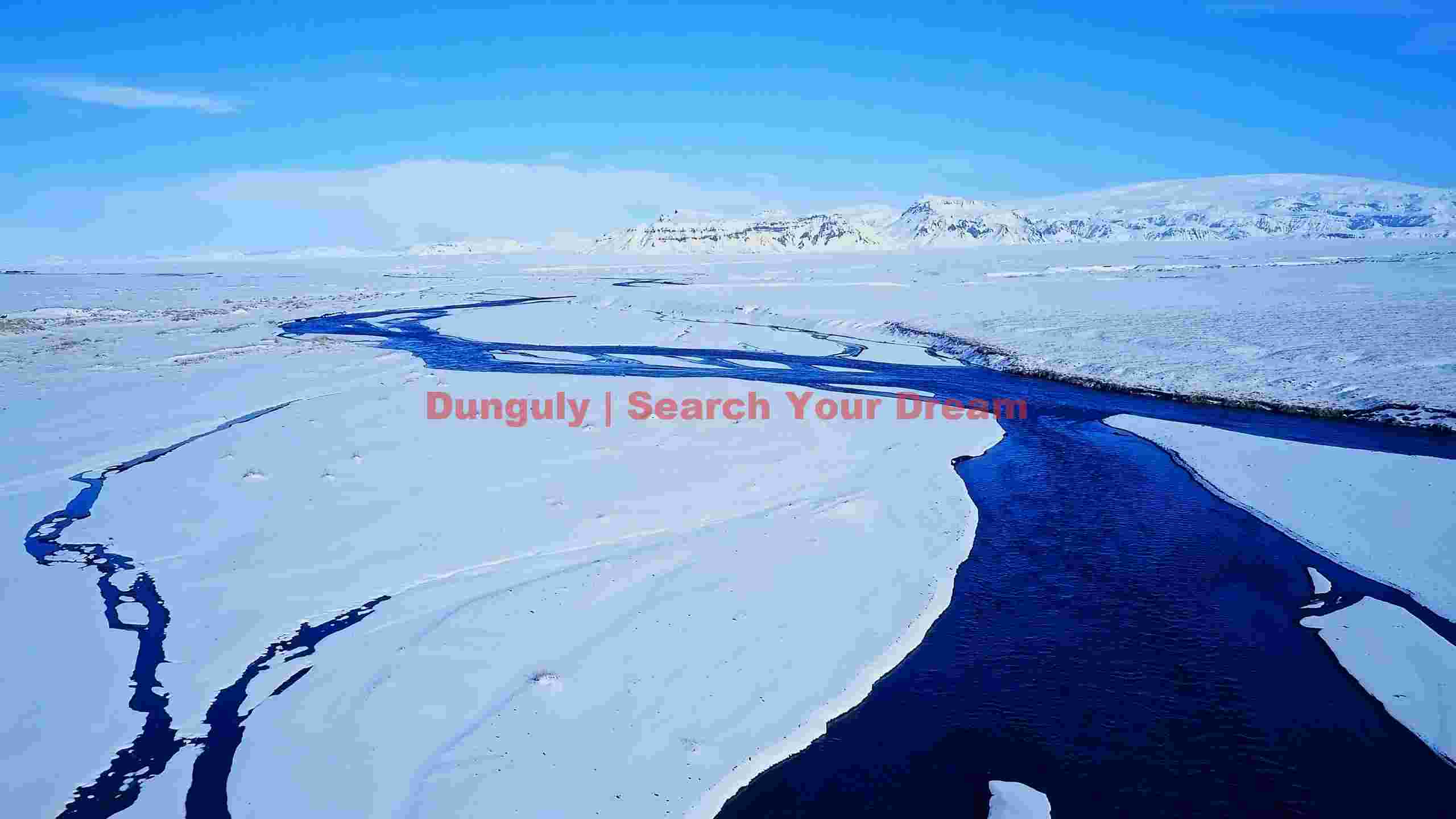 arctic river through snowy expanse arctic river through snowy expanse
