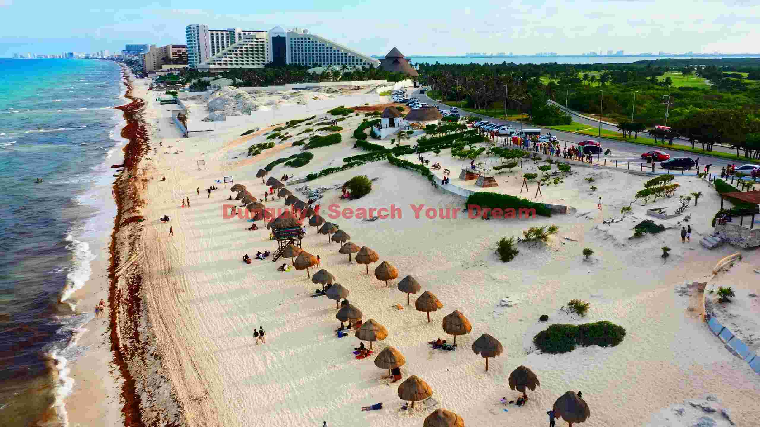 cancuns vibrant beach resort coastline aerial cancuns vibrant beach resort coastline aerial