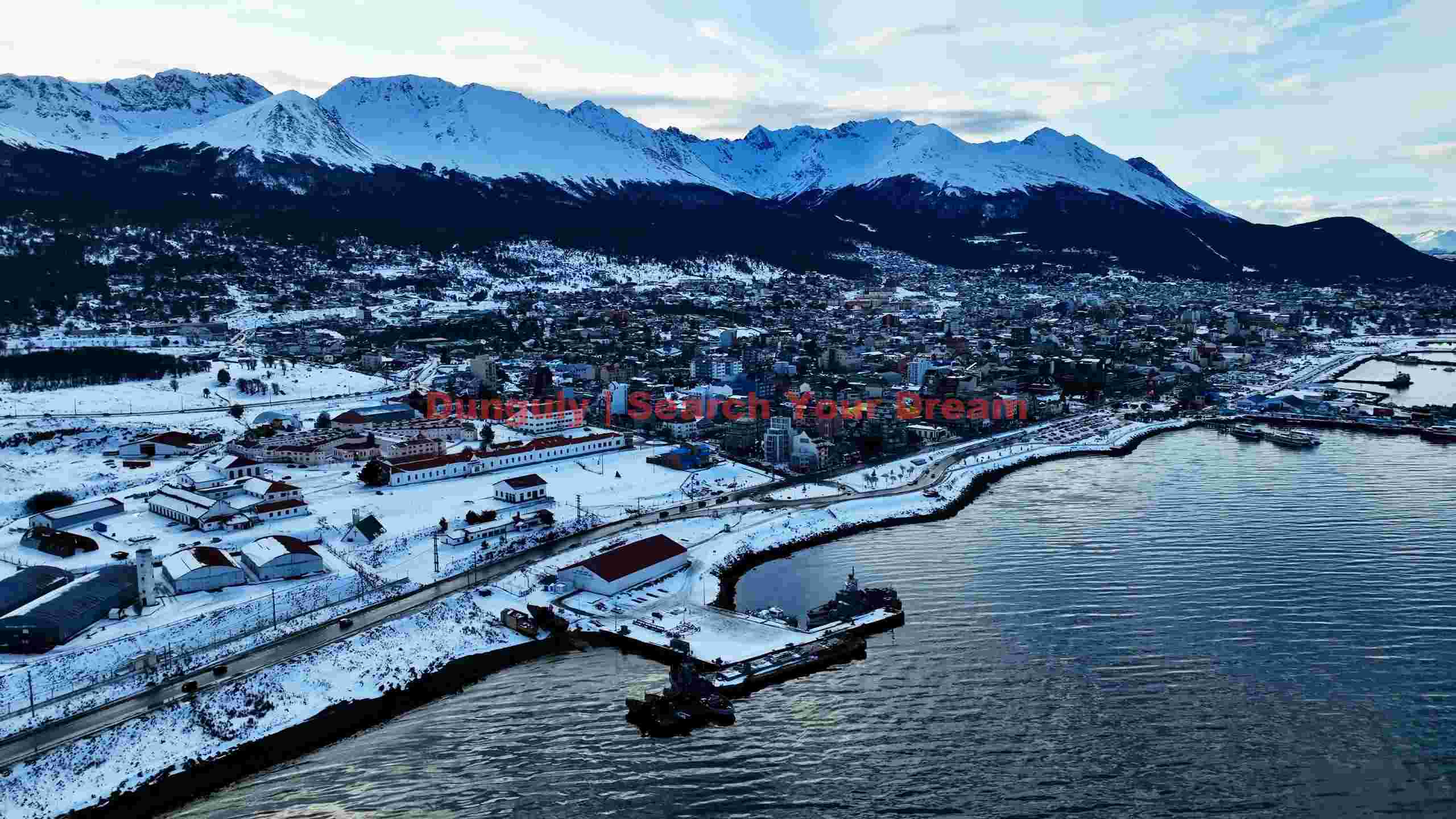 ushuaias winter embrace a patagonian vista ushuaias winter embrace a patagonian vista