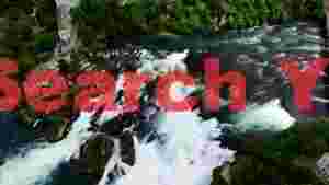 At Home aerial view of majestic waterfall