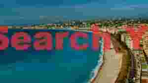 At Home aerial view of nice coastline and promenade