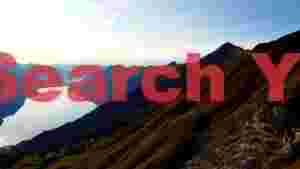 alpine lake and valley panorama