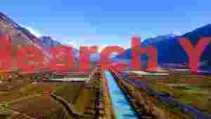alpine valley autumn canal landscape