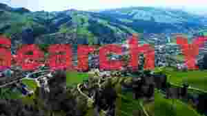 alpine valley town panorama