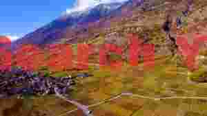 autumn splendor alpine village and terraced vineyards