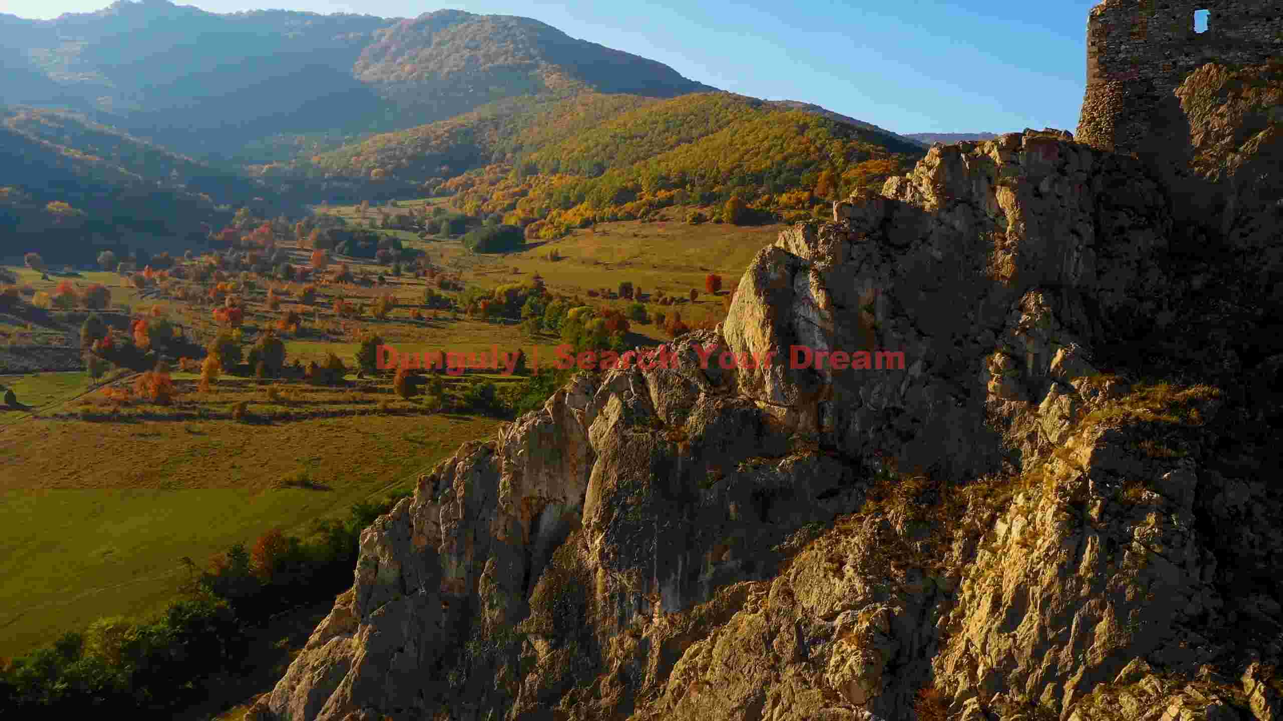 autumn valley majesty ancient ruin overlooking fall colors autumn valley majesty ancient ruin overlooking fall colors