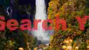 autumns golden embrace majestic valley waterfall