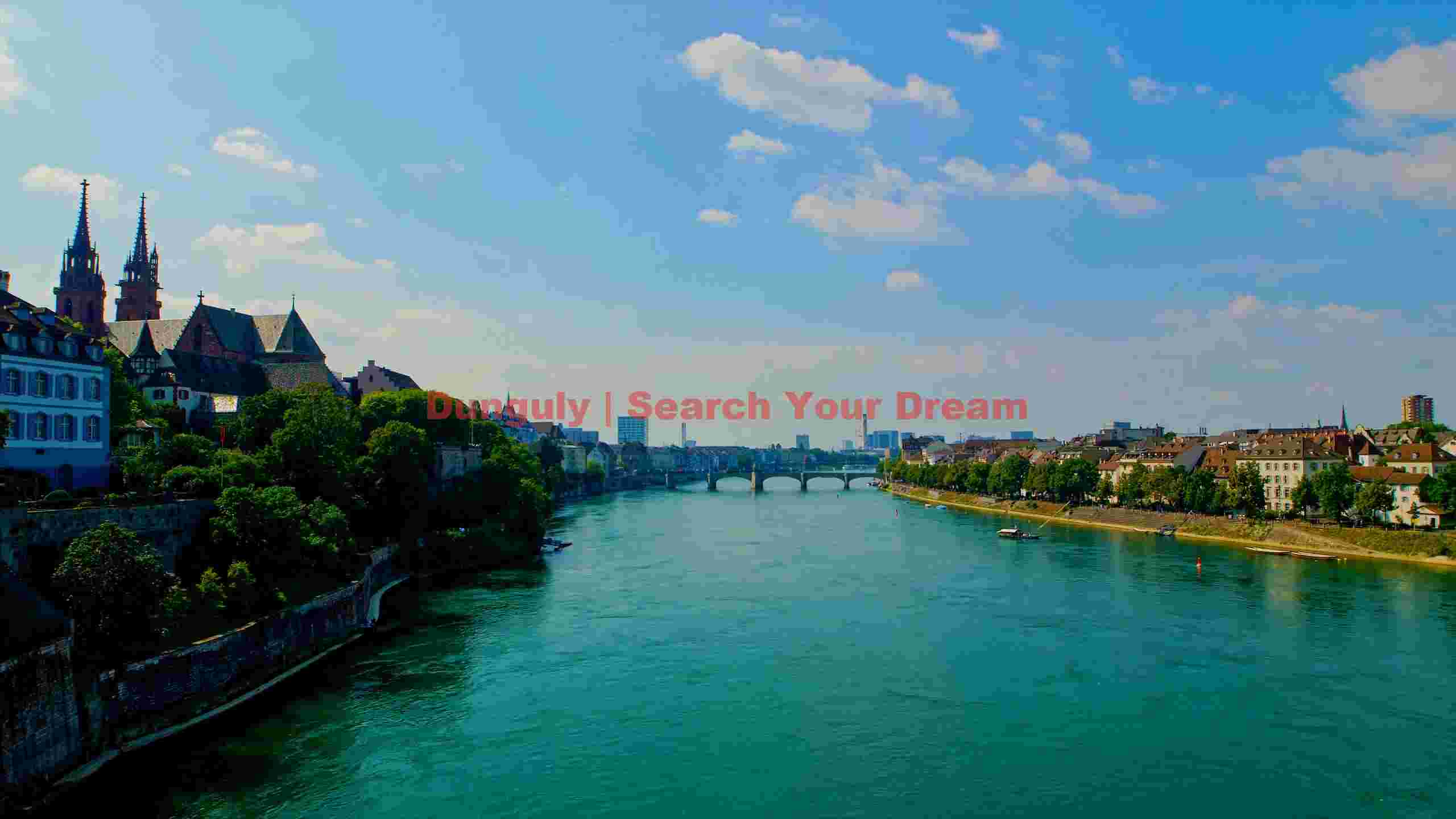 basel minster and rhine river panorama basel minster and rhine river panorama