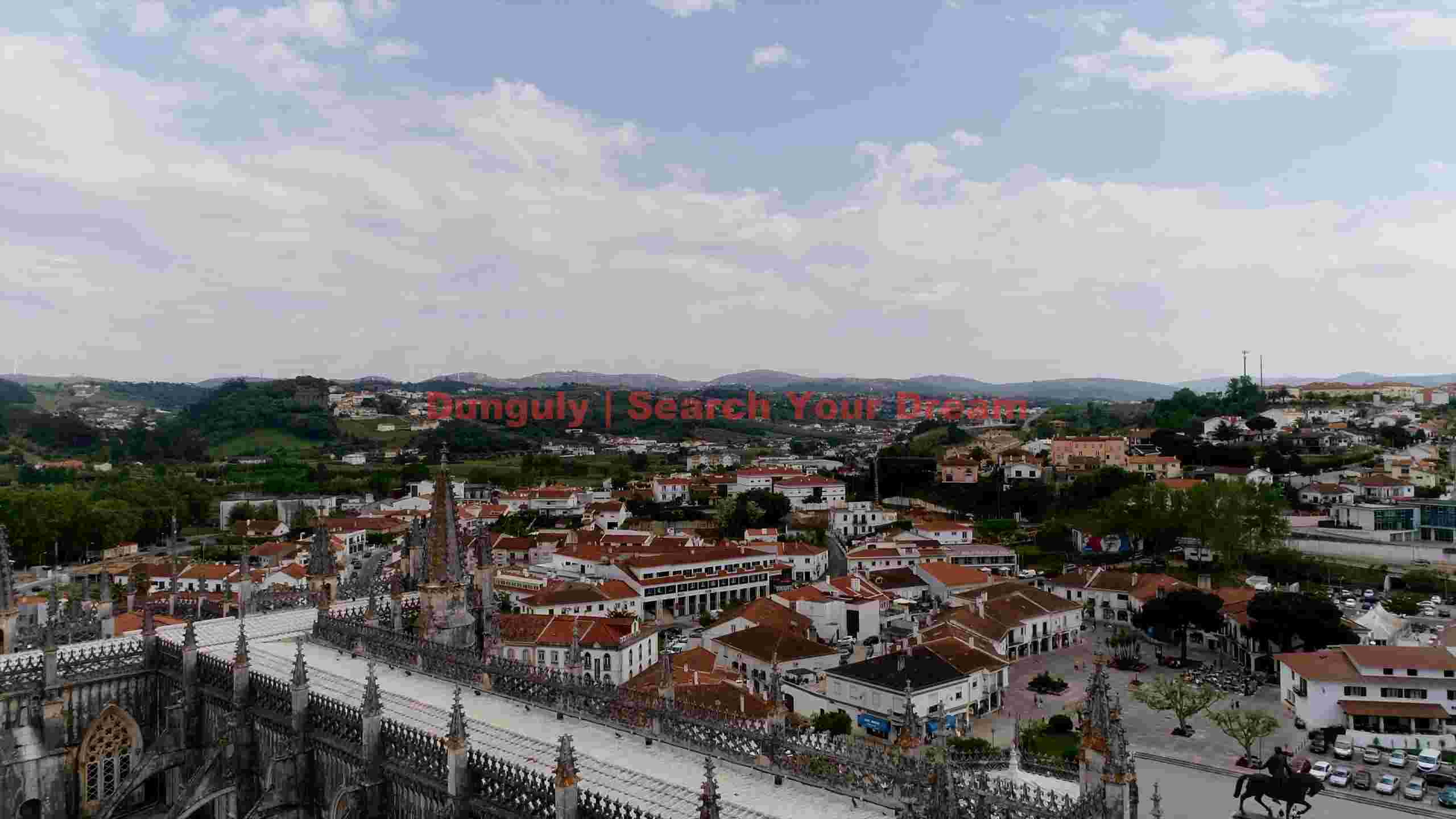 batalha monastery and historic town panorama batalha monastery and historic town panorama