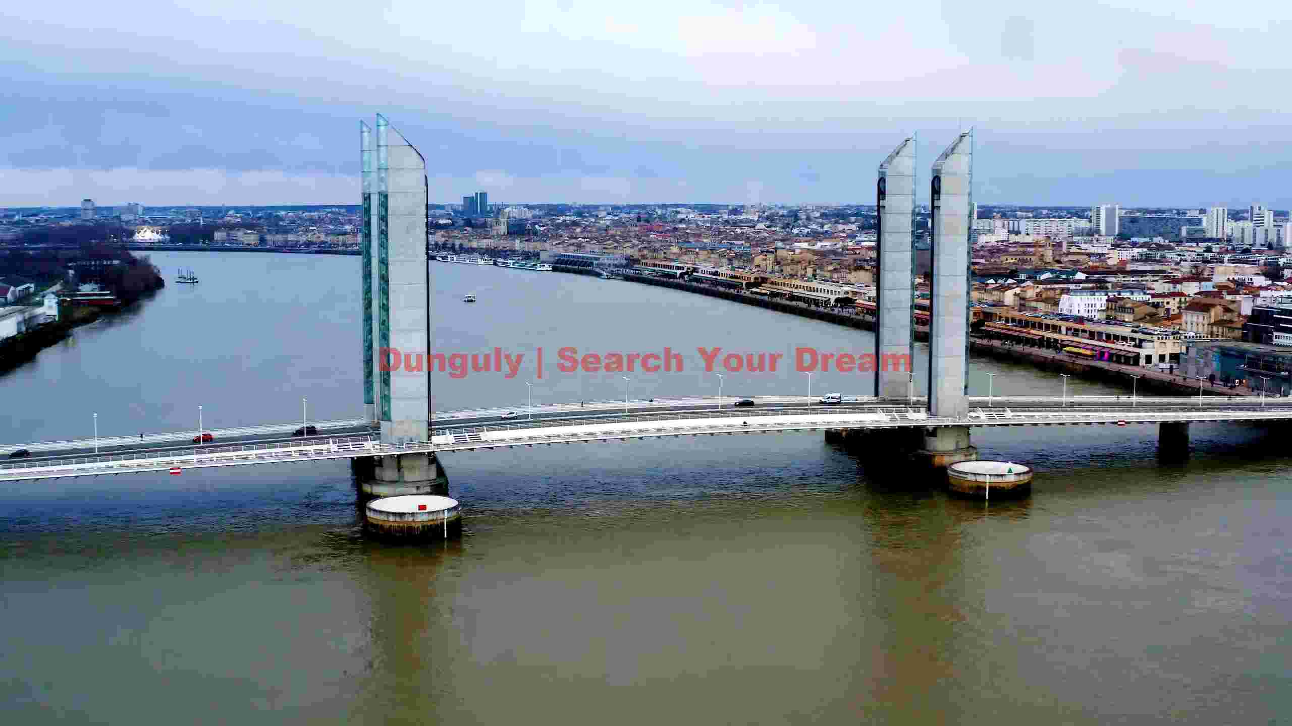 bordeaux pont chaban delmas aerial cityscape bordeaux pont chaban delmas aerial cityscape