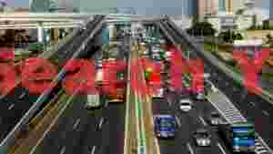 bustling urban highway network