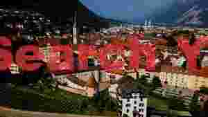 charming alpine village panorama