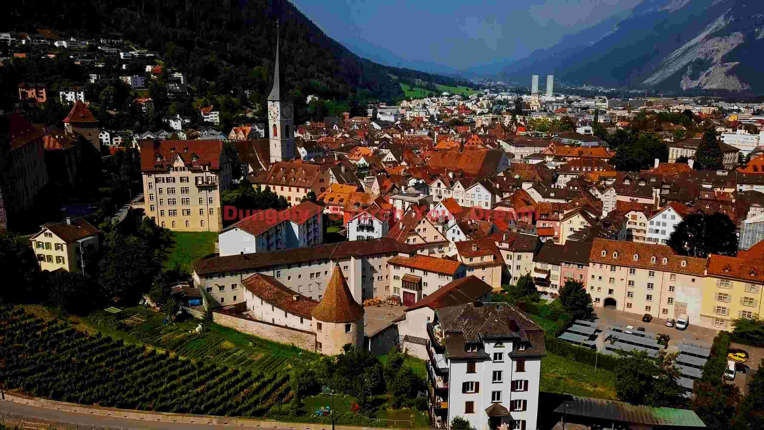 charming alpine village panorama charming alpine village panorama