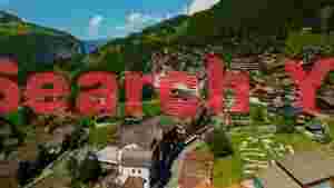 charming alpine village in lush valley